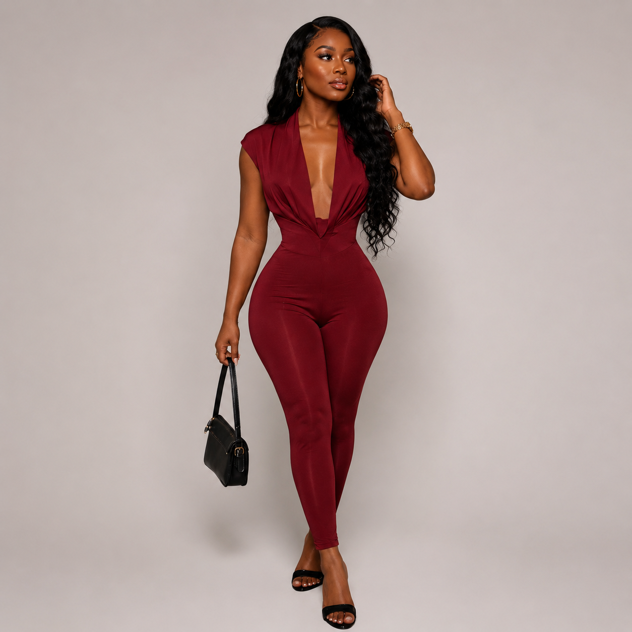 Burgundy Jumpsuit